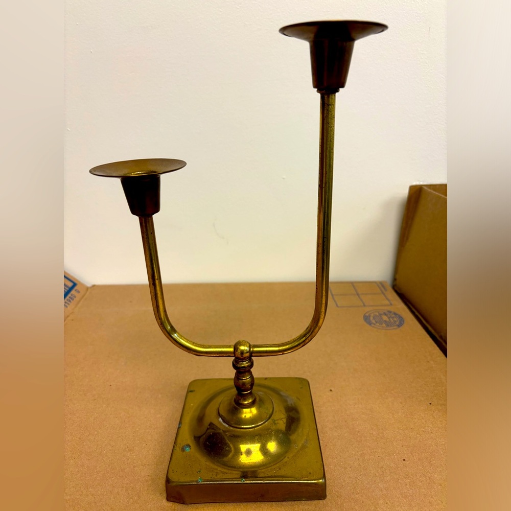 Antique brass candlestick